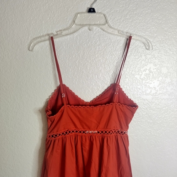 NWT Estelina Stellah Lace Trim Midi Dress Spice Sz S - Picture 10 of 13